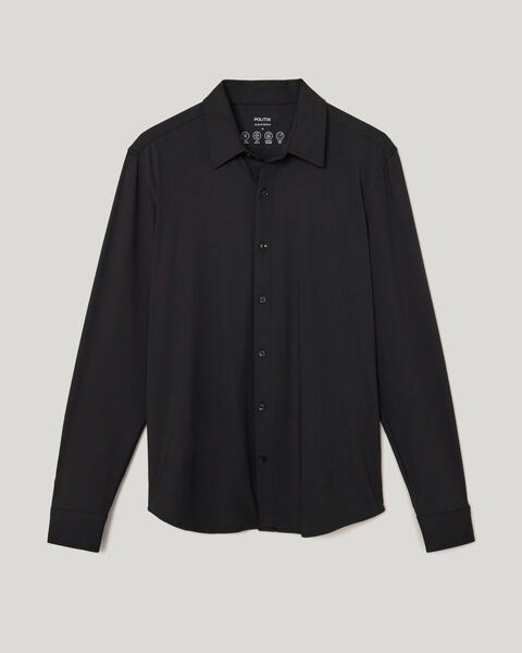 Slim Travel Shirt, Black, hi-res